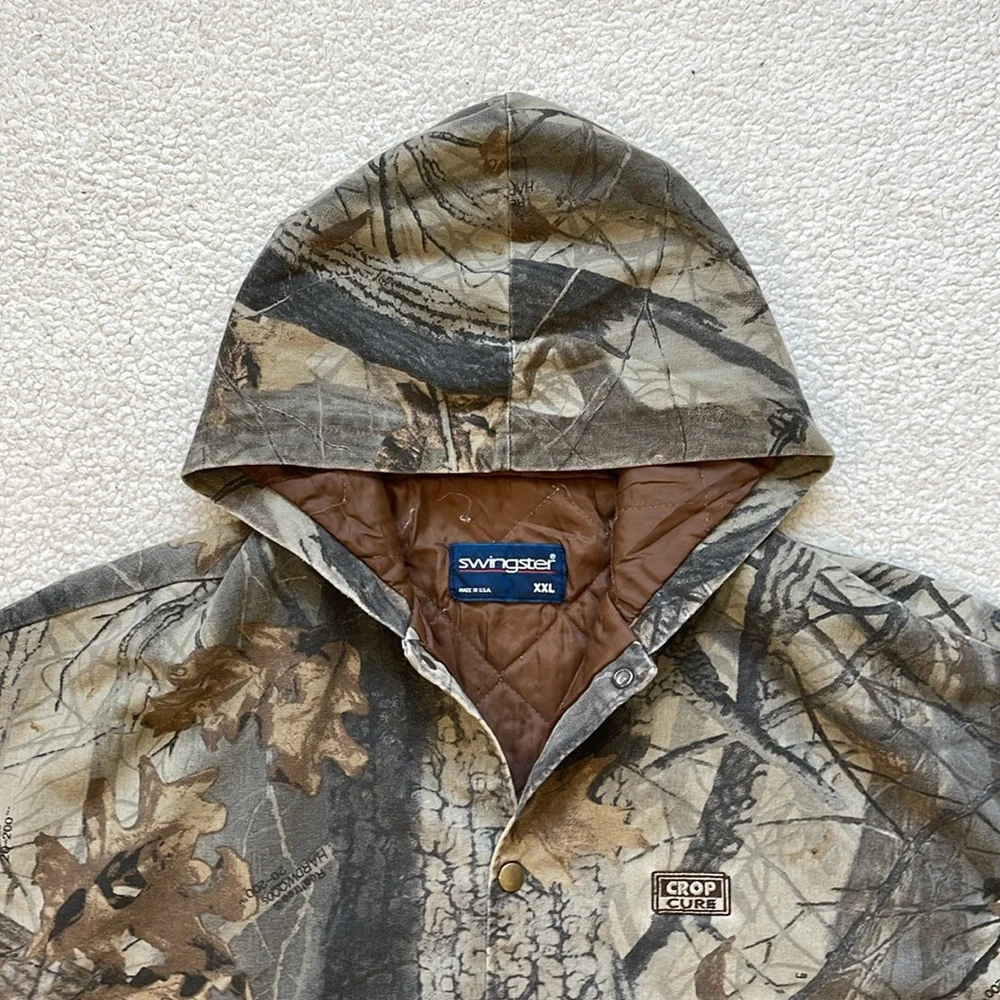 Vintage Swingster 90s Faded Real Tree Camo Button Up Jacket - Picture 5 of 7